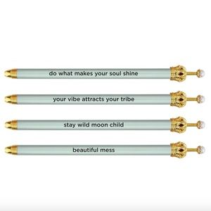 11 NWT Santa Barbara Design Studio Pearl Crown Pens in Mint